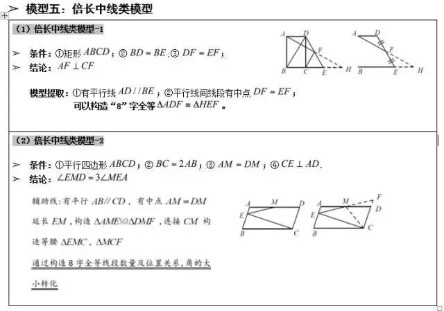 攻克中考數學幾何題!這幾個經典幾何模型結論要記住